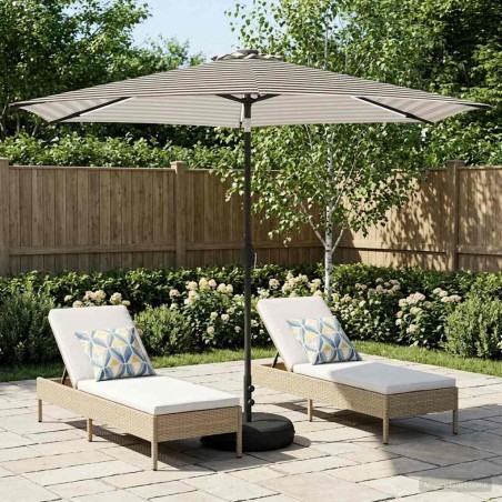 Parasol de jardin avec lumières LED et base 300 x 300 cm 642650642650
