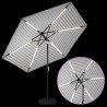 Parasol de jardin avec lumières LED et base 300 x 300 cm 642650642650
