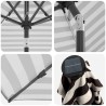 Parasol de jardin avec lumières LED et base 300 x 300 cm 642650642650