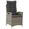 Ensemble à manger jardin 4pcs et coussins Gris Résine tressée 642652642652