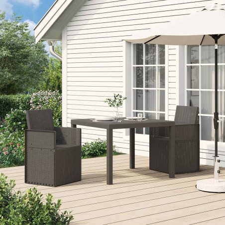 Chaises de jardin salle à manger 2 pcs Gris clair PP 642653642653