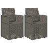 Chaises de jardin salle à manger 2 pcs Gris clair PP 642653642653
