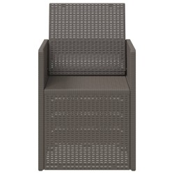 Chaises de jardin salle à manger 2 pcs Gris clair PP 642653642653