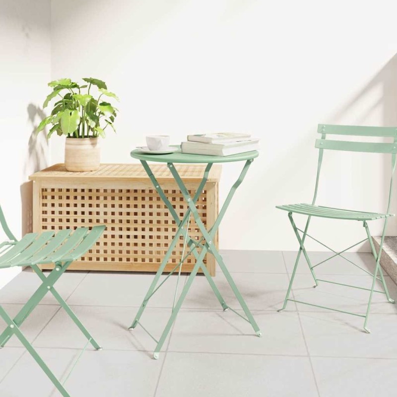 Table bistrot Menthe claire Ø 50 x 71 cm Acier revêtu de poudre 642655642655