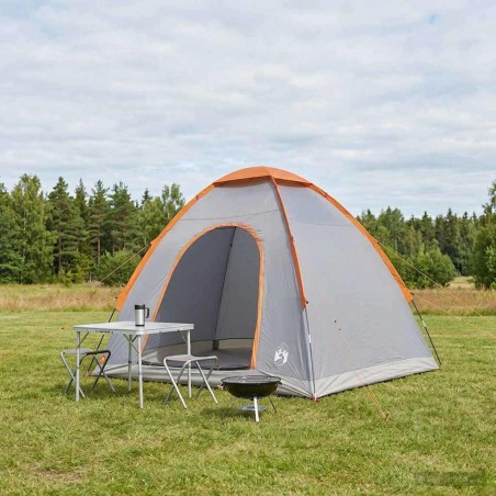 Tente de camping avec toit Gris et orange 190 x 140 x 105 cm 642661642661