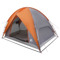 Tente de camping avec un abri imperméable Dôme Gris et orange 642663642663