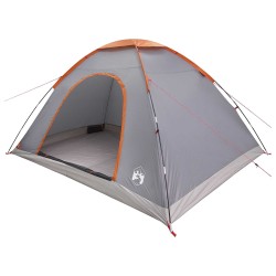Tente de camping avec toit Gris et orange 335 x 275 x 180 cm 642664642664