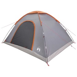 Tente de camping avec toit Gris et orange 335 x 275 x 180 cm 642664642664