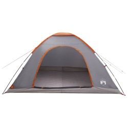 Tente de camping avec toit Gris et orange 335 x 275 x 180 cm 642664642664