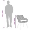 Ensemble de salle à manger pour jardin 5 pcs Beige polyrotin 642665642665