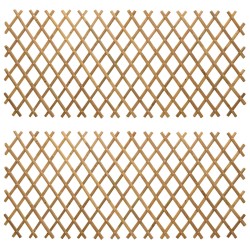 Trellis extensible pour clôture 2 pcs Marron Clair 100 x 105 cm 642667642667