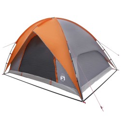 Tente de camping avec un abri imperméable Dôme Gris et orange 642672642672