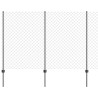 Clôture grillagée avec poteau 25 x 1,6 m Acier recouvert de PVC 642674642674