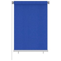 Store roulant d'extérieur 105 (l) x 140 (H) cm bleu HDPE 642676642676