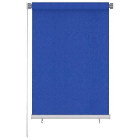 Store roulant d'extérieur 105 (l) x 140 (H) cm bleu HDPE 642676642676