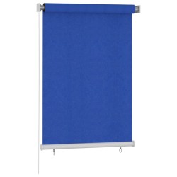 Store roulant d'extérieur 105 (l) x 140 (H) cm bleu HDPE 642676642676
