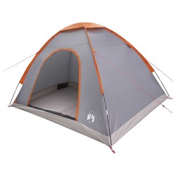 Tente de camping avec toit Gris et orange 275 x 215 x 125 cm 642679642679