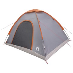 Tente de camping avec toit Gris et orange 275 x 215 x 125 cm 642679642679