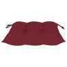 Chaises de jardin avec coussins rouge bordeaux lot de 4 Teck 642680642680