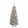 Sapin de Noël artificiel avec 150 LED avec support Blanc 120 cm 642684642684
