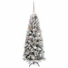 Sapin de Noël artificiel avec 150 LED avec support Blanc 120 cm 642684642684