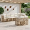 Ensemble de canapés d'extérieur Naturel Polyester 642685642685