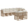 Ensemble de canapés d'extérieur Naturel Polyester 642685642685