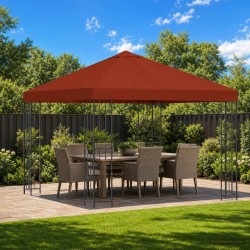 Pavillon 3 x 3 m Terre cuite Polyester et Acier 190 gsm 642689642689