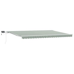 Auvent rétractable Vert et blanc 500 × 300 cm 642690642690
