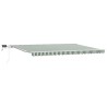 Auvent rétractable Vert et blanc 500 × 300 cm 642690642690