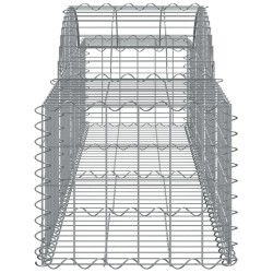 Paniers à gabions arqués 11 pcs 200x50x40/60 cm fer galvanisé 642694642694