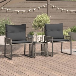 Ensemble de meubles d'extérieur 7 pcs Gris et Gris foncé 642695642695