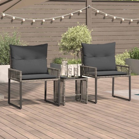Ensemble de meubles d'extérieur 7 pcs Gris et Gris foncé 642695642695