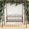 Banc Balançoire Acier 112 x 60 x 126,5 cm Marron ancien 642697642697