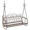 Banc Balançoire Acier 112 x 60 x 126,5 cm Marron ancien 642697642697