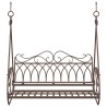 Banc Balançoire Acier 112 x 60 x 126,5 cm Marron ancien 642697642697