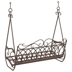 Banc Balançoire Acier 112 x 60 x 126,5 cm Marron ancien 642697642697