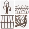 Banc Balançoire Acier 112 x 60 x 126,5 cm Marron ancien 642697642697