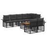 Ensemble de canapés d'extérieur 9 pcs Noir et Gris foncé 642701642701