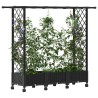 Lit Élevé avec Treillis et Toit Noir 164 x 40 x 127 cm PP 642705642705