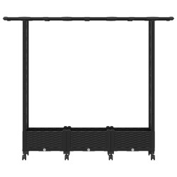 Lit Élevé avec Treillis et Toit Noir 164 x 40 x 127 cm PP 642705642705