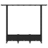 Lit Élevé avec Treillis et Toit Noir 164 x 40 x 127 cm PP 642705642705