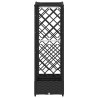 Lit Élevé avec Treillis et Toit Noir 169 x 40 x 123 cm PP 642706642706