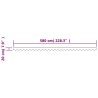 Tissu de remplacement de cantonnière d’auvent rayure marron 6 m 642709642709