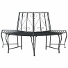 Banc d'Arbre 4-Nombre de places 160 x 80 x 89 cm Acier Noir 642710642710