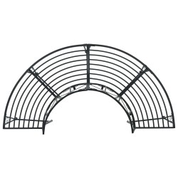 Banc d'Arbre 4-Nombre de places 160 x 80 x 89 cm Acier Noir 642710642710