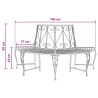 Banc d'Arbre 4-Nombre de places 160 x 80 x 89 cm Acier Noir 642710642710