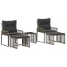 Ensemble de meubles d'extérieur 11 pcs Gris et Gris foncé 642714642714