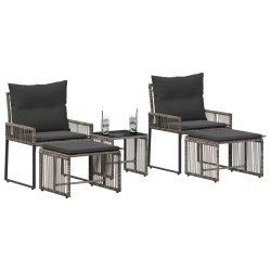 Ensemble de meubles d'extérieur 11 pcs Gris et Gris foncé 642714642714