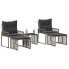 Ensemble de meubles d'extérieur 11 pcs Gris et Gris foncé 642714642714